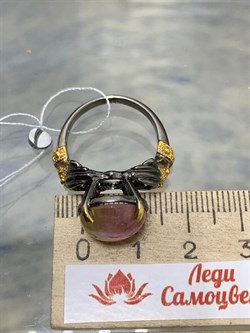 *Кольцо р.18 Турмалин Малханское  Месторождение  АРТ 54034 (ВЕС  6,74 Г) - фото 213190