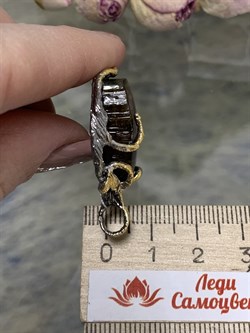 *Подвеска Турмалин Малханское Месторождение АРТ 75809 (ВЕС 14,89 Г) - фото 213244