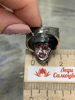 *Кольцо р.17,5 Турмалин Малханское  Месторождение АРТ 53353 (ВЕС 9,72 Г) - фото 213254