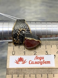 *Кольцо р.17,5 Турмалин Малханское  Месторождение АРТ 53353 (ВЕС 9,72 Г) - фото 213257