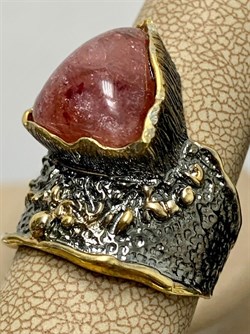 *Кольцо р.17,5 Турмалин Малханское  Месторождение АРТ 53353 (ВЕС 9,72 Г) - фото 213264