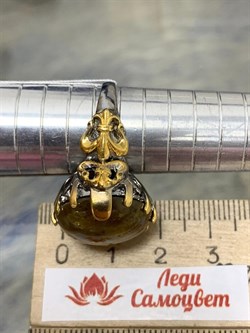 *Кольцо р.18,5 Турмалин Малханское Месторождение АРТ 66921 (ВЕС 10,8 Г) - фото 213306