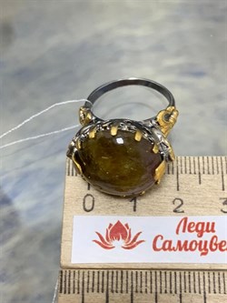 *Кольцо р.18,5 Турмалин Малханское Месторождение АРТ 66921 (ВЕС 10,8 Г) - фото 213308