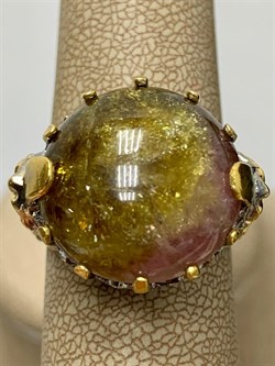 *Кольцо р.18,5 Турмалин Малханское Месторождение АРТ 66921 (ВЕС 10,8 Г) - фото 213312