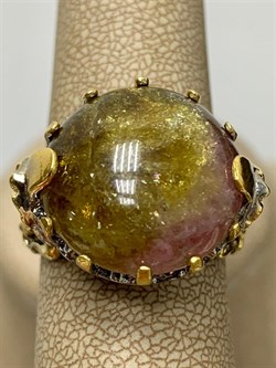 *Кольцо р.18,5 Турмалин Малханское Месторождение АРТ 66921 (ВЕС 10,8 Г) - фото 213313