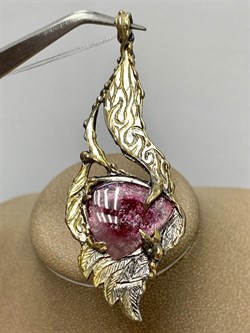 *Подвеска Турмалин Малханское Месторождение АРТ 62878 (ВЕС 14,94 Г) - фото 213379