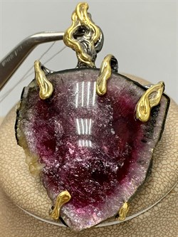 *Подвеска Турмалин Малханское Месторождение АРТ 60052 (ВЕС 19,79 Г) - фото 213413