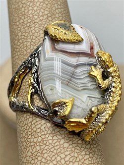 *Кольцо р.18,5 Агат Черный АРТ 64294 (ВЕС 13,89 Г) - фото 213482 *Кольцо р.18,5 Агат Черный АРТ 64294 (ВЕС 13,89 Г) - фото 213482