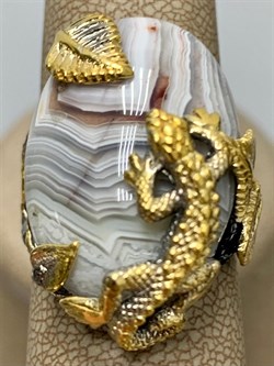 *Кольцо р.18,5 Агат Черный АРТ 64294 (ВЕС 13,89 Г) - фото 213483 *Кольцо р.18,5 Агат Черный АРТ 64294 (ВЕС 13,89 Г) - фото 213483