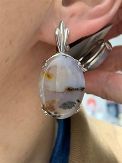 *Серьги Агат Моховой АРТ 73-984 (ВЕС 18,01 Г) - фото 213511 *Серьги Агат Моховой АРТ 73-984 (ВЕС 18,01 Г) - фото 213511