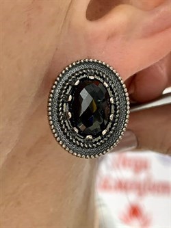 *Серьги Черная Шпинель Шри-Ланка АРТ 139-399 ВЕС 14,68 Г - фото 213540 *Серьги Черная Шпинель Шри-Ланка АРТ 139-399 ВЕС 14,68 Г - фото 213540