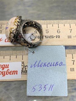 *Кольцо р.16,5 Опал Мексика АРТ 53511 (ВЕС 11,91 Г) - фото 213567