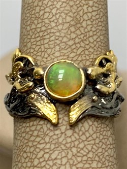 *Кольцо р.18 Опал Эфиопия АРТ 53366-6 (ВЕС 5,01 Г) - фото 213713