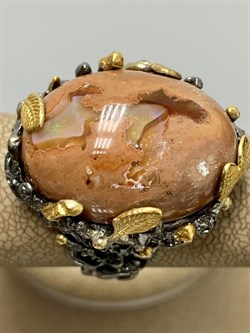 *Кольцо р.17,5 Опал Мексика арт 36346 (ВЕС 15,05 Г) - фото 213806