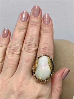 *Кольцо р.17,5 Опал Эфиопия АРТ 47543 (ВЕС 21,95 Г) - фото 213855