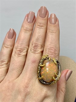 *Кольцо р.17,5 Опал Эфиопия АРТ 49036 (ВЕС 23,86 Г) - фото 213877