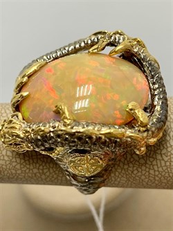 *Кольцо р.17,5 Опал Эфиопия АРТ 49036 (ВЕС 23,86 Г) - фото 213883