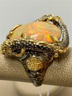 *Кольцо р.17,5 Опал Эфиопия АРТ 49036 (ВЕС 23,86 Г) - фото 213884