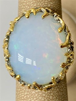 *Кольцо р.17,5 Опал Эфиопия АРТ 49082 (ВЕС 15,06 Г) - фото 213903