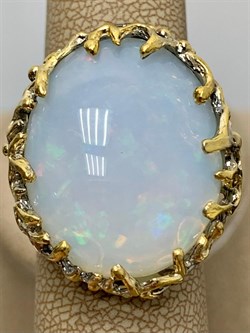 *Кольцо р.17,5 Опал Эфиопия АРТ 49082 (ВЕС 15,06 Г) - фото 213907