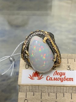*Кольцо р.17,5 Опал Эфиопия АРТ 49310 (ВЕС 26,01 Г) - фото 213914