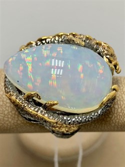 *Кольцо р.17,5 Опал Эфиопия АРТ 49310 (ВЕС 26,01 Г) - фото 213920