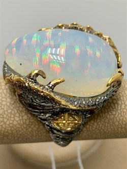 *Кольцо р.17,5 Опал Эфиопия АРТ 49310 (ВЕС 26,01 Г) - фото 213921