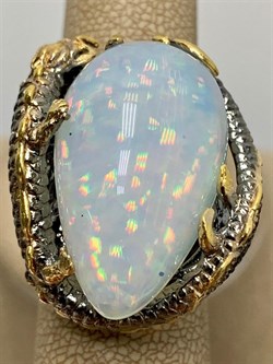 *Кольцо р.17,5 Опал Эфиопия АРТ 49310 (ВЕС 26,01 Г) - фото 213925