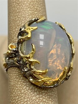 *Кольцо р.17,5 Опал Эфиопия АРТ 49394 (ВЕС 15,99 Г) - фото 213936