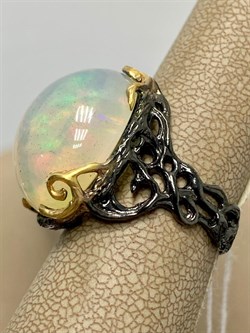 *Кольцо р.17,75 Опал Эфиопия АРТ 38092 (ВЕС 9,02 Г) - фото 214002