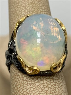 *Кольцо р.17,75 Опал Эфиопия АРТ 38092 (ВЕС 9,02 Г) - фото 214004