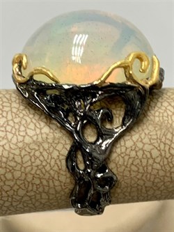 *Кольцо р.17,75 Опал Эфиопия АРТ 38092 (ВЕС 9,02 Г) - фото 214006