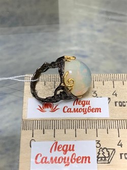 *Кольцо р.17,75 Опал Эфиопия АРТ 38092 (ВЕС 9,02 Г) - фото 214009