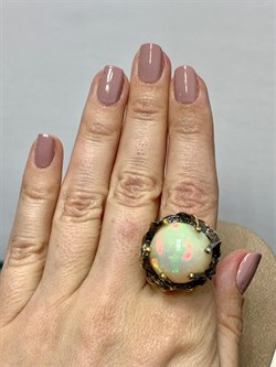 *Кольцо р.18  Опал Эфиопия АРТ 36335 (ВЕС 14,99 Г) - фото 214028