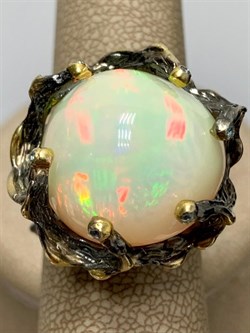 *Кольцо р.18  Опал Эфиопия АРТ 36335 (ВЕС 14,99 Г) - фото 214034