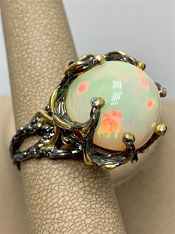 *Кольцо р.18  Опал Эфиопия АРТ 36335 (ВЕС 14,99 Г) - фото 214035