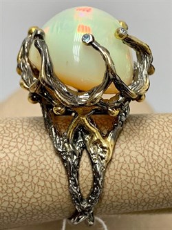 *Кольцо р.18  Опал Эфиопия АРТ 36335 (ВЕС 14,99 Г) - фото 214037