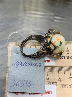 *Кольцо р.18  Опал Эфиопия АРТ 36335 (ВЕС 14,99 Г) - фото 214040