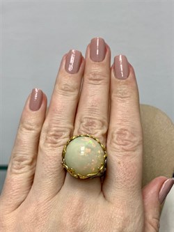 *Кольцо р.18 Опал Эфиопия АРТ 32620 (ВЕС 15,09 Г) - фото 214145