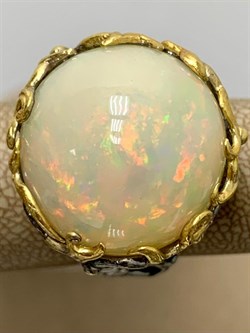 *Кольцо р.18 Опал Эфиопия АРТ 32620 (ВЕС 15,09 Г) - фото 214150