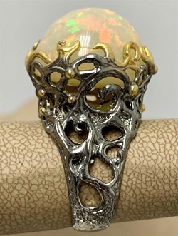 *Кольцо р.18 Опал Эфиопия АРТ 32620 (ВЕС 15,09 Г) - фото 214151