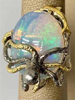 *Кольцо р.18 Опал Эфиопия АРТ 41099 ВЕС 15,62 Г - фото 214174