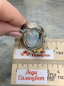 *Кольцо р.18 Опал Эфиопия АРТ 41099 ВЕС 15,62 Г - фото 214176