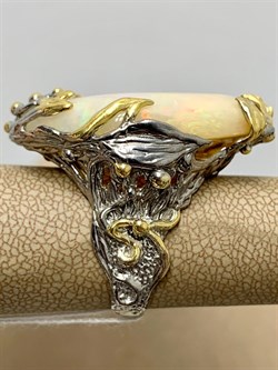 *Кольцо р.18 Опал Эфиопия АРТ 41138 (ВЕС 17,17 Г) - фото 214195