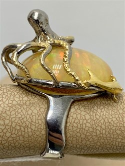 *Кольцо р.18 Опал Эфиопия АРТ 42750 (ВЕС 15,04 Г) - фото 214205