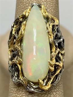 *Кольцо р.18 Опал Эфиопия АРТ 45318 (ВЕС 9,34 Г) - фото 214217