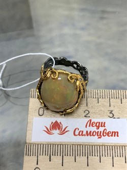 *Кольцо р.18 Опал Эфиопия АРТ 47106 (ВЕС 7,75 Г) - фото 214234