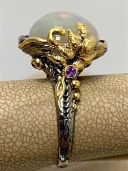 *Кольцо р.18 Опал Эфиопия АРТ 47534 (ВЕС 8,36 Г) - фото 214243