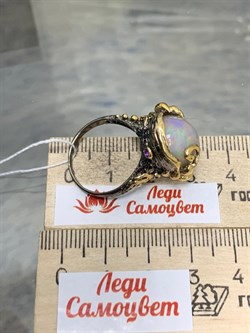 *Кольцо р.18 Опал Эфиопия АРТ 47534 (ВЕС 8,36 Г) - фото 214247