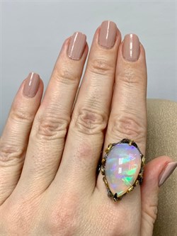 *Кольцо р.18 Опал Эфиопия АРТ 49003 (ВЕС 8,87 Г) - фото 214251